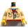 LEGO Zandbruin Adventurers Torso met Safari Shirt met Zandbruin Armen en Geel Handen (973 / 73403)