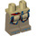 LEGO Beige Aloy Minifigure Hüften und Beine mit Dekoration (3815 / 72449)