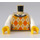 LEGO Zandbruin Argyle Trui Vest Torso met Wit Armen (973 / 76382)