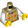LEGO bronzer Argyle Sweater Vest Torse avec blanc Bras (973 / 76382)