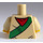 LEGO Beige Boy Scout Minifig Torso med Rød Neckerchief og Grøn Sash (973)