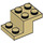 LEGO Beige Halterung 2 x 3 mit Platte und Step ohne Bodenstollenhalter (18671)