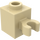 LEGO Beige Palikka 1 x 1 jossa Pystysuora Klipsi (Avoin &#039;O&#039;-klipsi, Ontto nuppi) (60475 / 65460)