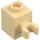 LEGO Beige Palikka 1 x 1 jossa Pystysuora Klipsi (Avoin &#039;O&#039;-klipsi, Ontto nuppi) (60475 / 65460)