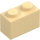 LEGO Tan Brick 1 x 2 with Cranky Kong Eyes with Glasses with Bottom Tube (3004 / 103785)