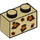 LEGO Zandbruin Steen 1 x 2 met Leopard Patroon met buis aan de onderzijde (3004 / 66695)