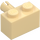 LEGO Beige Klods 1 x 2 med Pin uden bundknopsholder (2458)