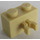 LEGO Beige Klods 1 x 2 med Lodret Clip (mellemrum i klip) (30237)