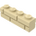 LEGO Zandbruin Steen 1 x 4 met Embossed Bricks (15533)