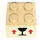 LEGO Tan Brick 2 x 2 with Wineglass and 2 Red Arrows Sticker (3003)