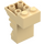 LEGO Beige Kloss 2 x 3 x 3 med Løve&#039;s Hode Carving og UtskjæRing (30274 / 69234)