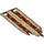 LEGO Tan Cloth Flag with Red Stripes Pattern (25440)