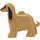 LEGO Beige Hund - Afghan Hound (107463)