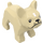 LEGO Beige Hund - French Bulldog med Hvit Hår Patch (32892 / 79490)