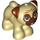 LEGO Tan Dog - Pug with Tongue Hanging Out (103283)