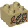 LEGO Tan Duplo Brick 2 x 2 with Worms (3437 / 26306)