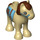 LEGO Tan Duplo Foal with Saddle (37047)