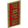 LEGO bronzer Verre for Fenêtre 1 x 4 x 6 avec rouge et Characters (6202 / 105785)