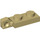 LEGO Tan Hinge Plate 1 x 2 Locking with Single Finger on End Vertical with Bottom Groove (44301)