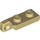 LEGO Tan Hinge Plate 1 x 2 Locking with Single Finger on End Vertical with Bottom Groove (44301)