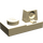 LEGO Beige Scharnier Platte 1 x 2 Verriegeln mit Single Finger auf oben (30383 / 53922)