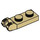 LEGO Tan Hinge Plate 1 x 2 with Locking Fingers with Groove (44302)