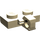 LEGO Zandbruin Scharnier Plaat 1 x 2 met Verticaal Vergrendelings Stub met Groef aan de onderzijde (44567 / 49716)