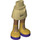 LEGO Zandbruin Heup met Basic Gebogen Rok met Gold Boots en Dark Paars Laces met dik scharnier (35634)