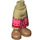 LEGO bronzer Hanche avec Medium Skirt avec Sina rouge Stripe avec Fleurs (59794)