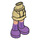 LEGO Beige Hüfte mit Kurz Doppelt Layered Skirt mit Purple Boots (35629 / 92818)