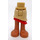 LEGO Tan Hips and Skirt with Ruffle with with Red Ruffle and Bare Feet (30900 / 39469)