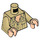 LEGO Beige Indiana Jones mit Open Shirt Torso (973 / 76382)