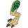 LEGO Tan Indoraptor Back Left Leg with Green and Dark Green Markings (37674 / 80654)