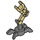 LEGO bronzer Jambe avec Dark Stone grise Foot (11994 / 16285)