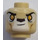 LEGO Brungul Lejon Tribe Warrior Minifigur Huvud (Infälld solid knopp) (3626 / 19851)