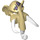 LEGO Beige Mammoth Maske mit Tusks mit Lavender Kopf Wounds (17378 / 20901)