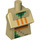 LEGO Tostado Minecraft Torso con Desert Granjero Atuendo con Naranja Lines (25767 / 66818)