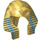 LEGO Tan Minifig Mummy Headdress with Dark Blue Thin Stripes on Metallic Gold with Inside Solid Ring (91630 / 93853)