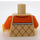 LEGO Zandbruin Minifiguur Torso Jack met Oranje Sleeves Torso (973 / 76382)