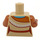 LEGO Zandbruin Minifig Torso met Blauw Neckelace en Leather Vest (973 / 76382)