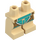 LEGO Tan Minifigure Medium Legs with Turquoise and gold robes (37364 / 107335)