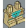 LEGO Beige Minifigure Medium Beine mit Turquoise und gold robes (37364)