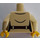 LEGO Beige Misako Minifig Torso med Beige Arme og Gul Hænder (973 / 76382)