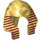LEGO bronzer Mummy Headdress avec Dark rouge Rayures sur Metallic Gold avec anneau solide à l&#039;intérieur (22887 / 90462)