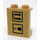 LEGO Tan Panel 1 x 2 x 2 with a Black Glass and Two Up Arrows Sticker with Side Supports, Hollow Studs (6268)