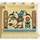 LEGO bronzer Panneau 1 x 4 x 3 avec Egyptian Symbols Autocollant sans supports latéraux, tenons creux (4215)