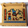 LEGO bronzer Panneau 1 x 4 x 3 avec Hieroglyphics Autocollant sans supports latéraux, tenons creux (4215)