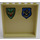 LEGO Tan Panel 1 x 6 x 5 with Durmstrang and Beauxbatons Crests Sticker (59349)