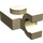 LEGO Zandbruin Plaat 1 x 1 met Horizontale Klem (Clip met platte voorkant) (6019)