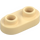 LEGO Tan Plate 1 x 2 with Rounded Ends and Open Studs (35480)